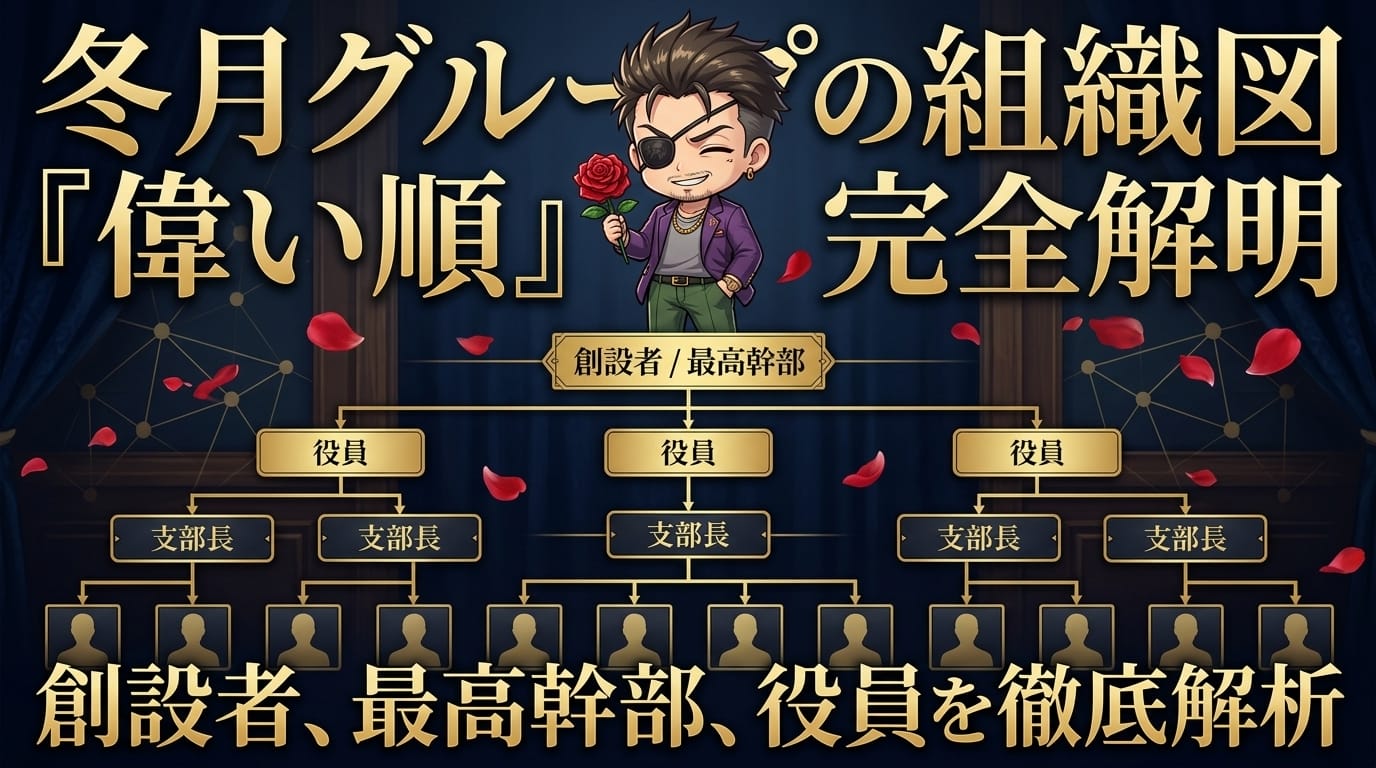 冬月グループの組織図や偉い順！創設者や最高幹部に役員は誰？