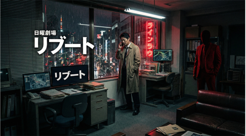 日曜劇場『リブート』のドラマティックな都会の夜景とNPO法人のイメージ