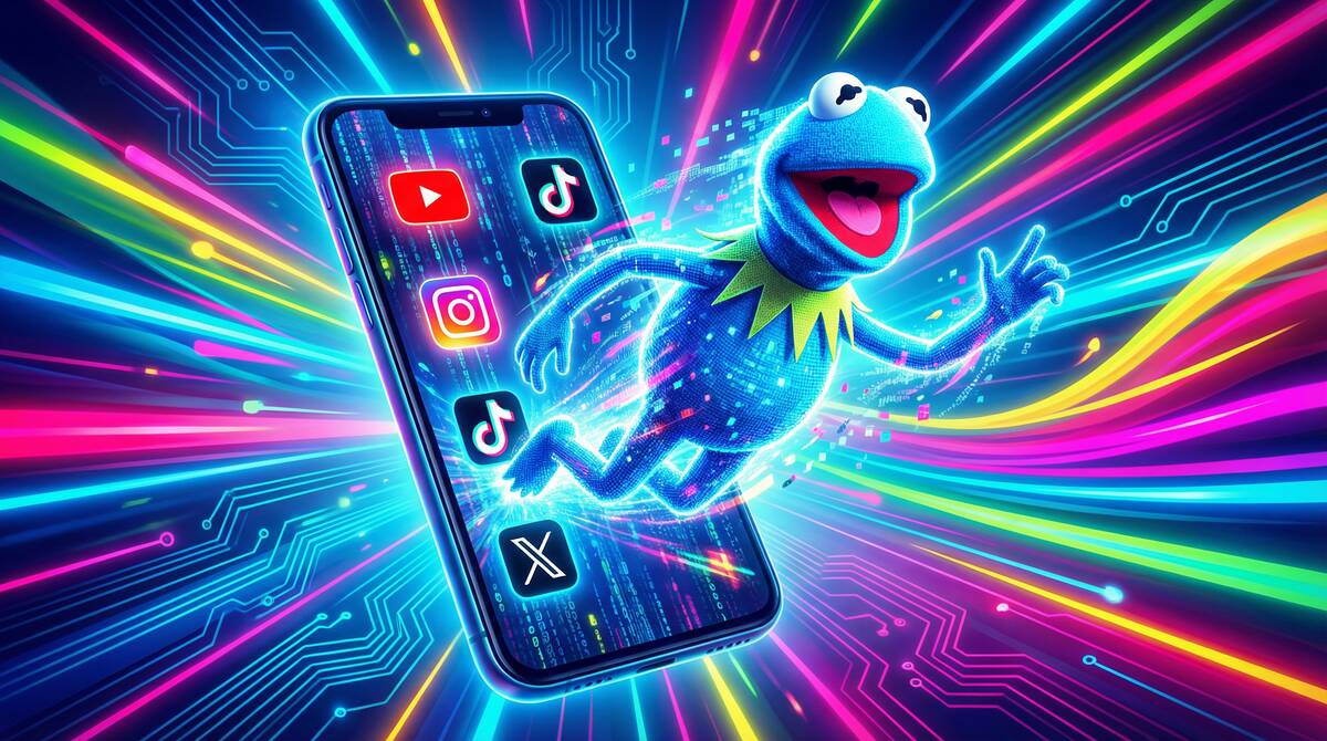 SNSで活躍するパペットスンスンのデジタルイメージ