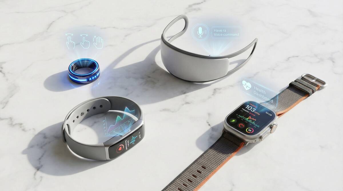 次世代ウェアラブルデバイスのコレクション:スマートリング、リストバンド、マスク型デバイス