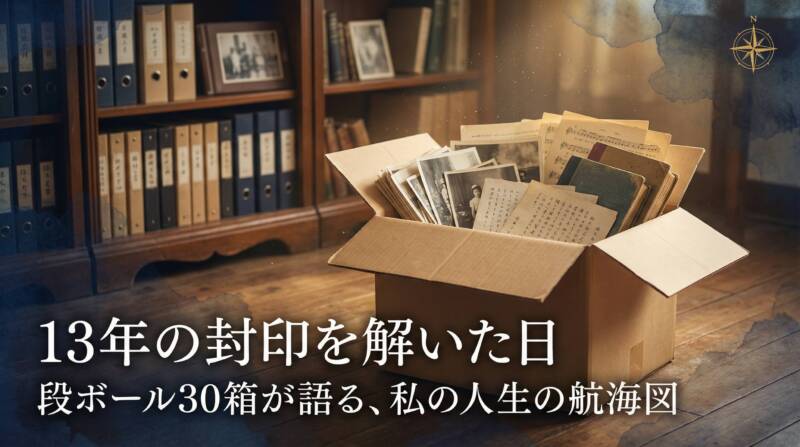 13年の封印を解いた日 —— 段ボール30箱が語る、私の人生の航海図