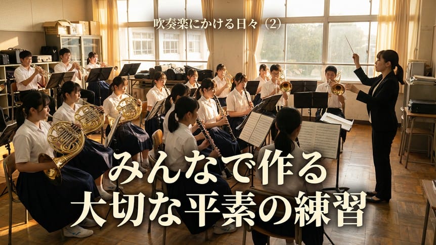 吹奏楽にかける日々（2）みんなで作る大切な平素の練習 - 吹奏楽部の練習風景