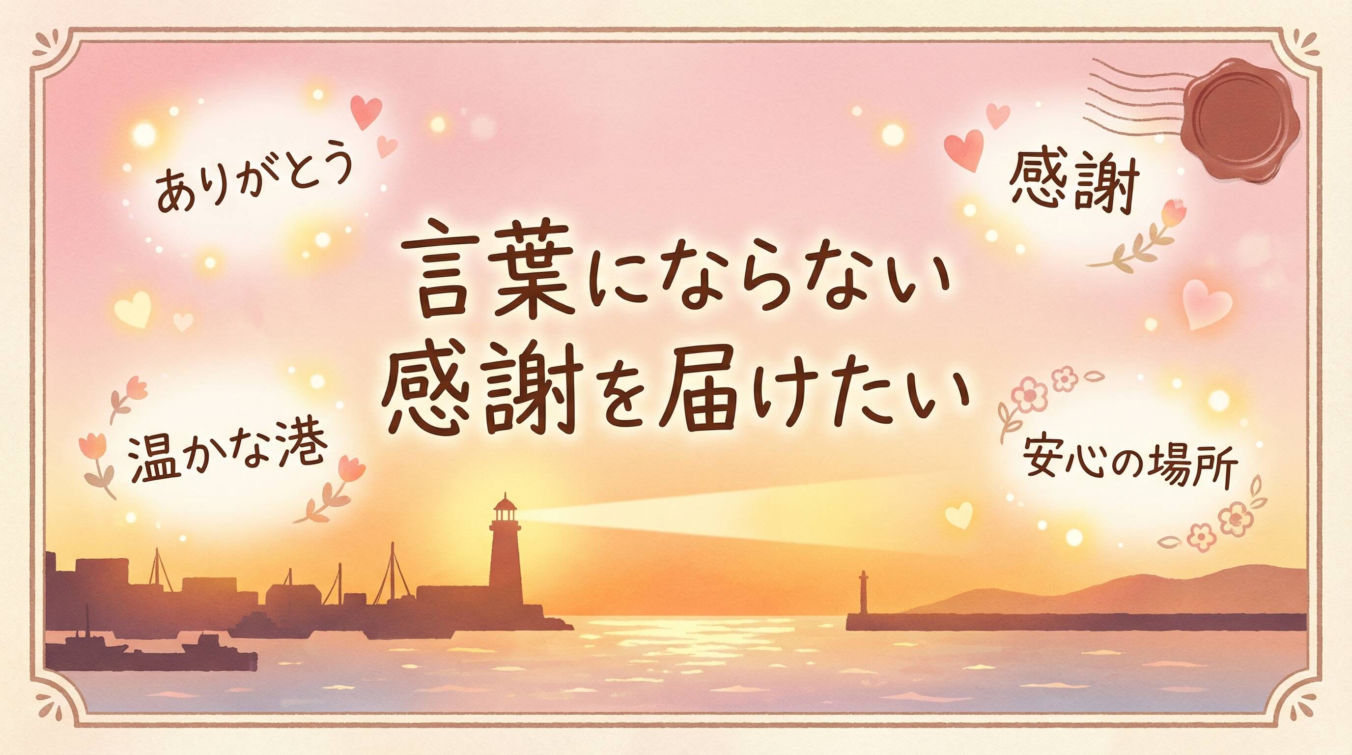言葉にならない感謝を届けたい 温かな港 安心の場所