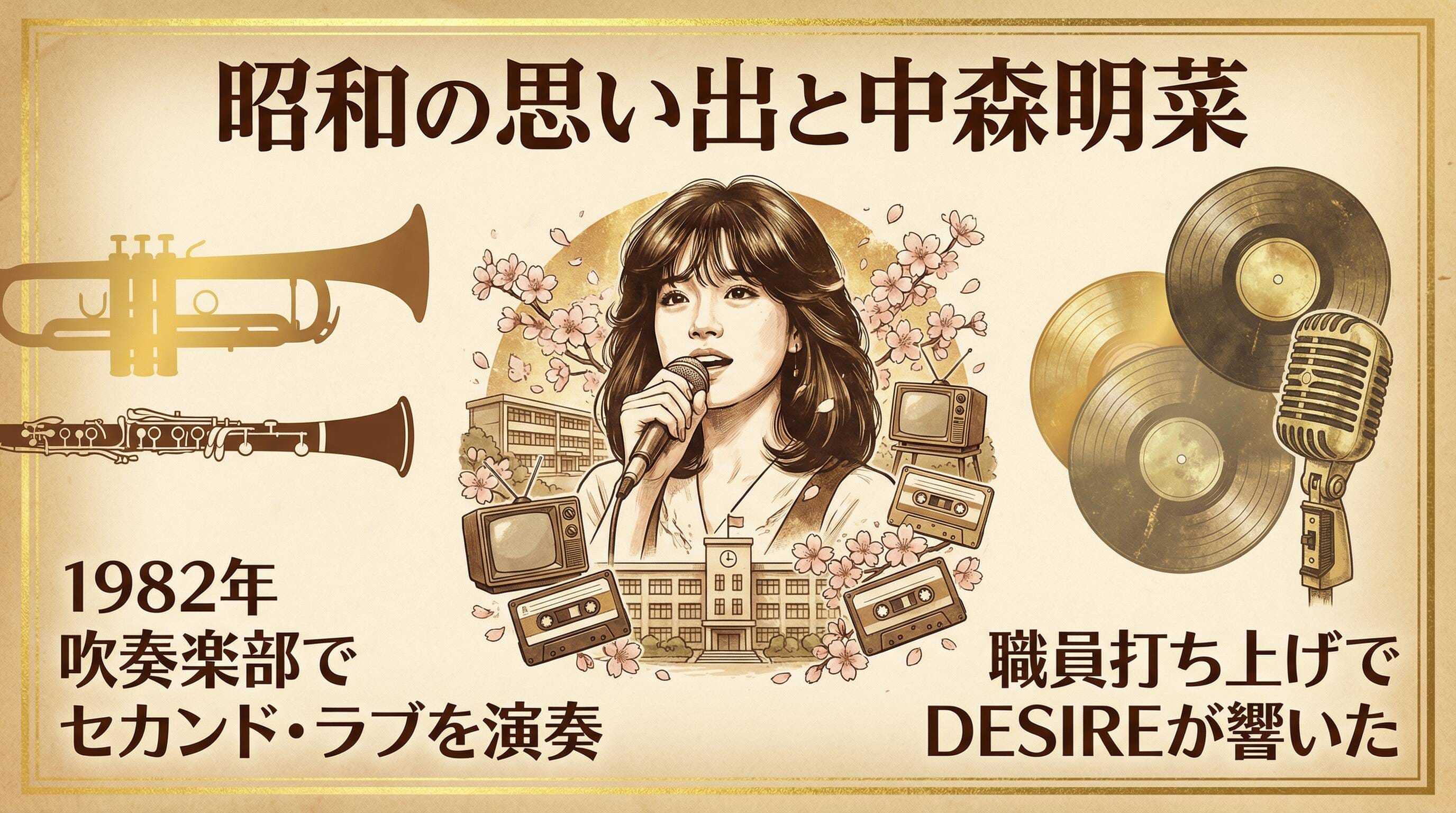 昭和の思い出と中森明菜 1982年 吹奏楽部 セカンド・ラブ DESIRE