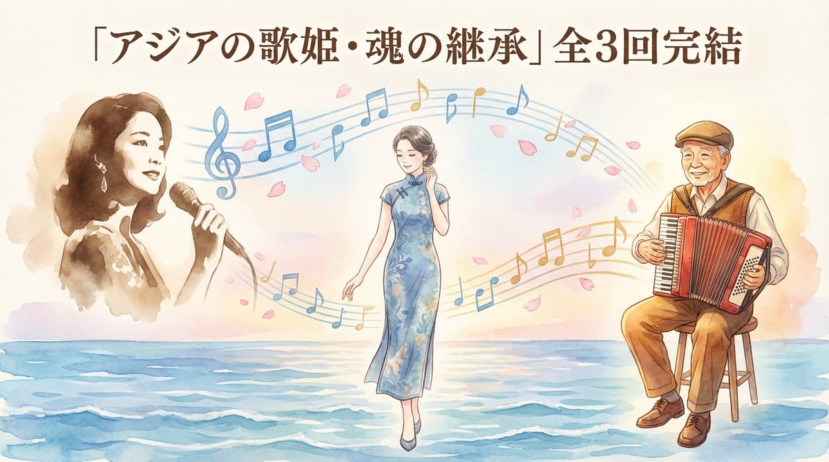 アジアの歌姫・魂の継承 全3回完結 テレサ・テン 陳佳 アコーディオン