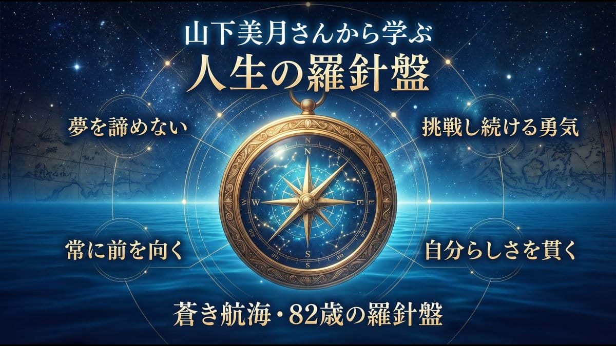 山下美月さんから学ぶ人生の羅針盤 蒼き航海・82歳の羅針盤