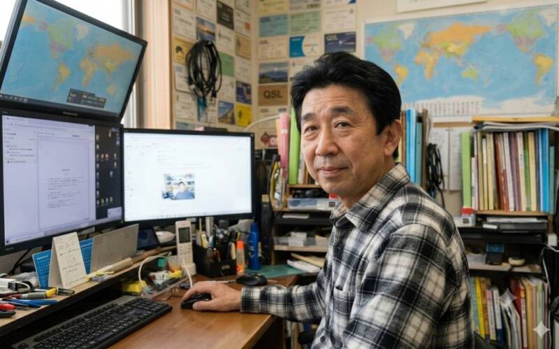 PCで作業をする筆者/加藤凌