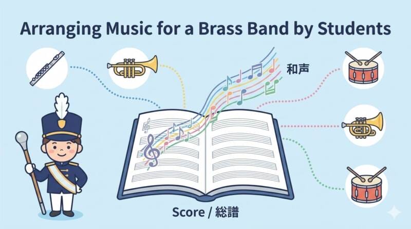 吹奏楽部が挑んだ、前代未聞の『生徒による全パート編曲』」