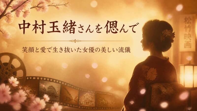 中村玉緒さんを偲んで——笑顔と愛で生き抜いた女優の美しい流儀