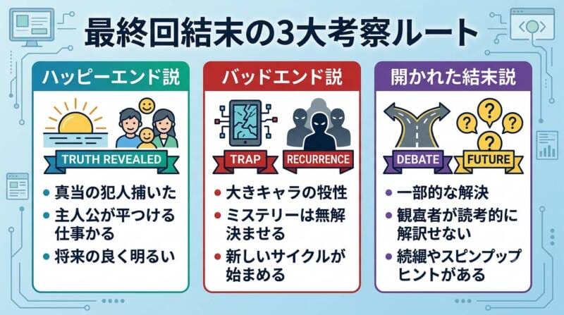 ドラマ「マイフィクション」の最終回結末に関する3つの考察ルートまとめ