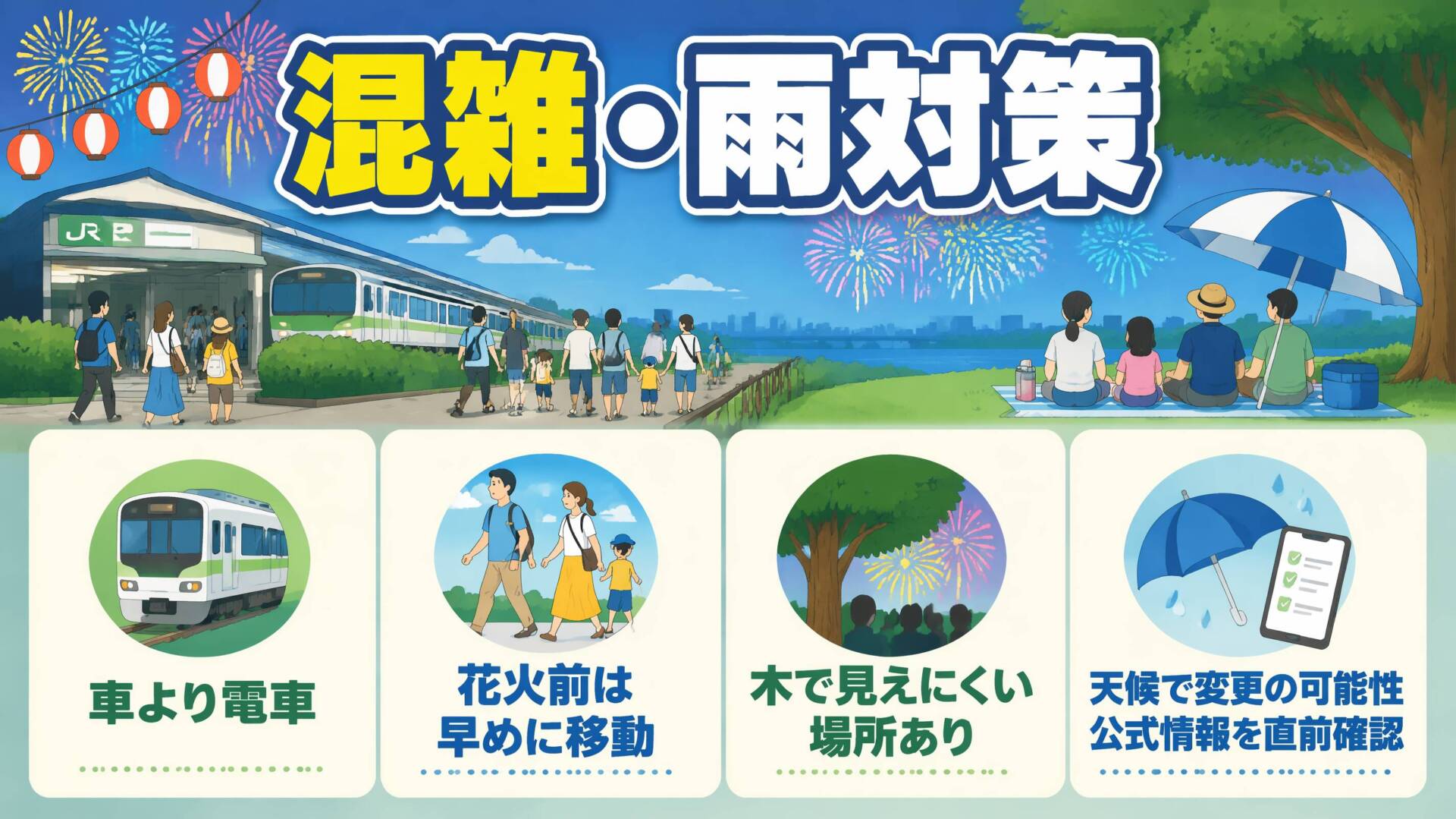 昭島市民くじら祭2026の混雑回避・雨天・アクセス対策図解