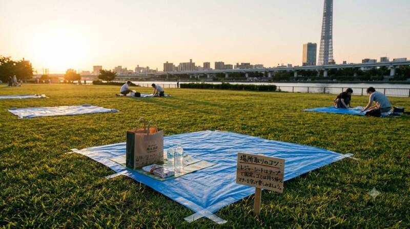 公園での場所取りに必要な持ち物と時間のルール