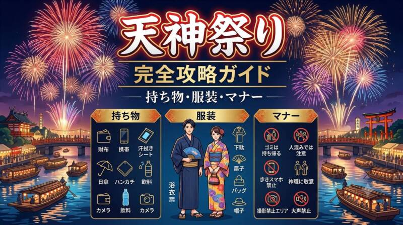 天神祭り完全攻略！持ち物・服装・マナーガイド