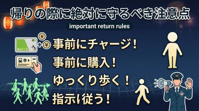 帰りの際に絶対に守るべき注意点 重要ルール