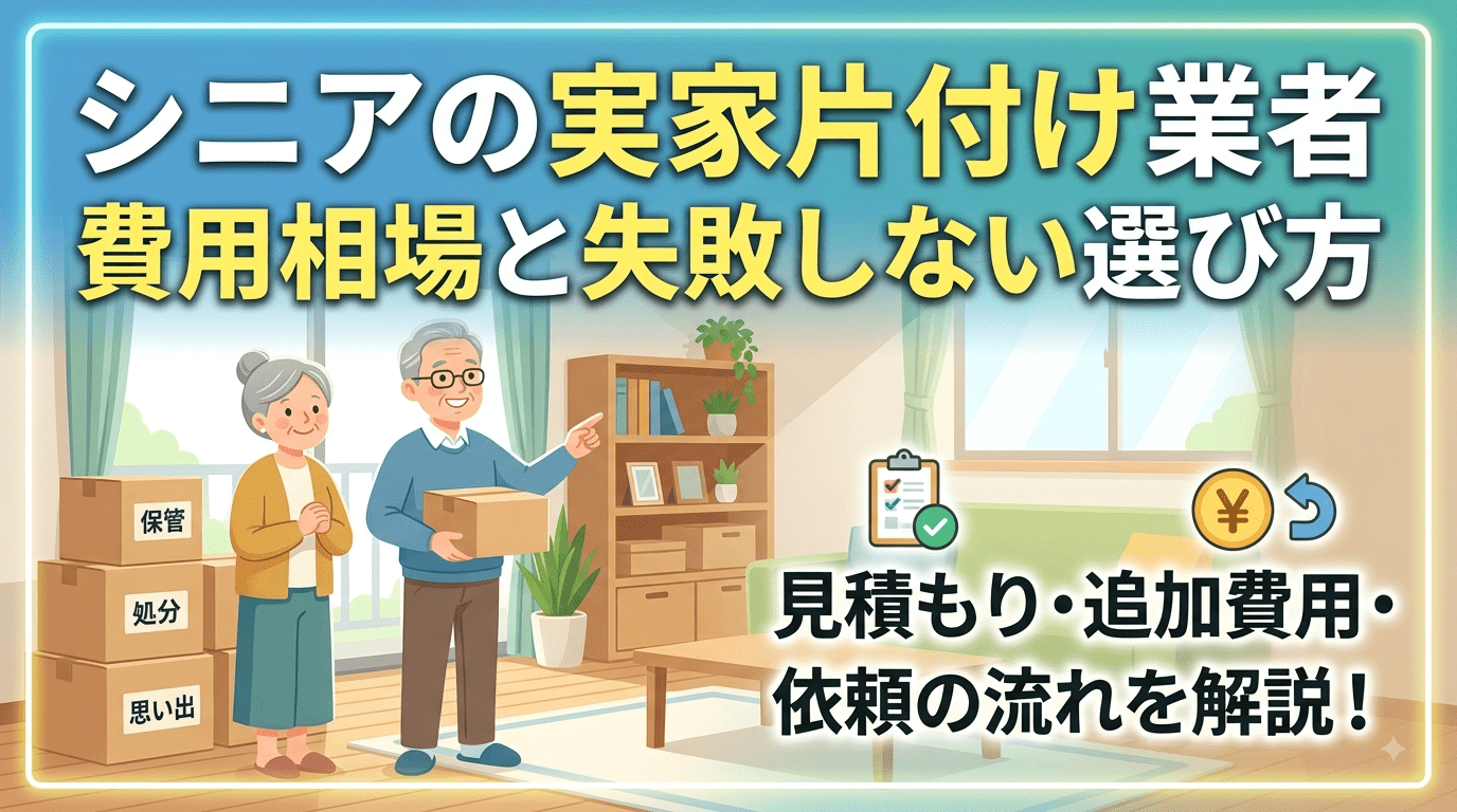 シニアの実家片付け業者費用を比較する前に知るべき相場と失敗しない選び方｜見積もり・追加費用・依頼の流れ