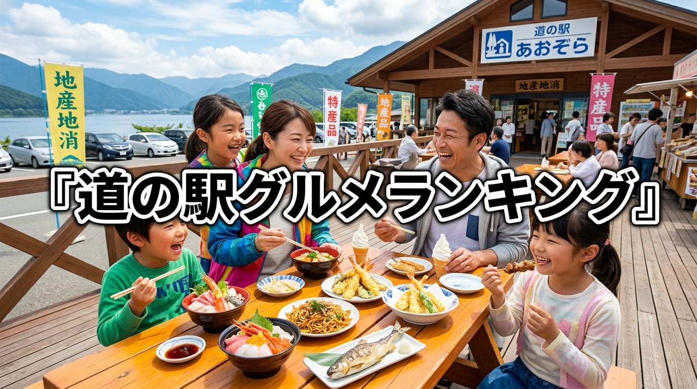 道の駅グルメランキングを紹介する明るいアイキャッチ画像