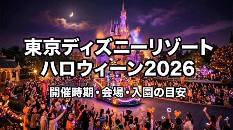 東京ディズニーリゾートのハロウィーン2026を示すアイキャッチ