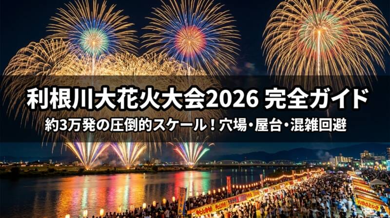 利根川大花火大会2026の夜空を彩る大迫力3万発の花火とアイキャッチ画像