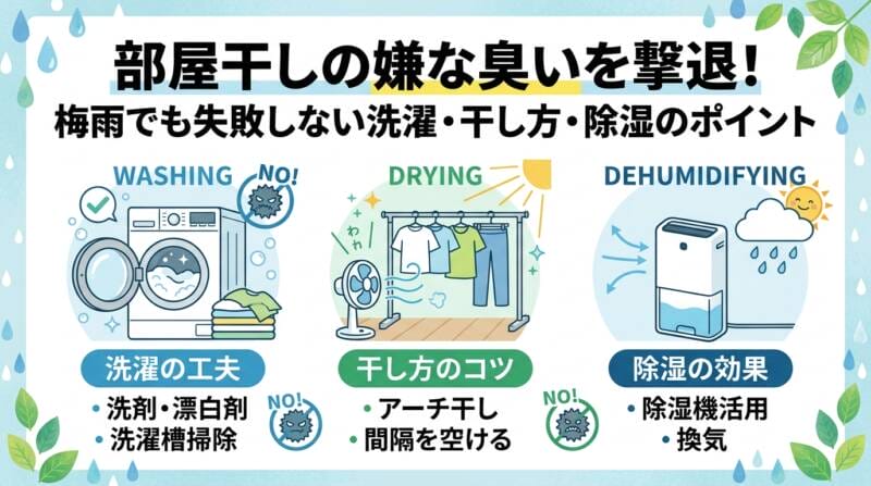 部屋干しの嫌なにおい対策