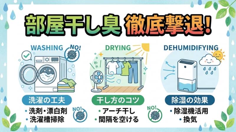部屋干しの嫌なにおい対策