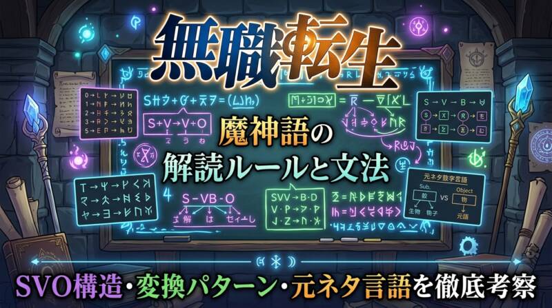 無職転生の魔神語の解読ルールと文法法則解説のアイキャッチ画像