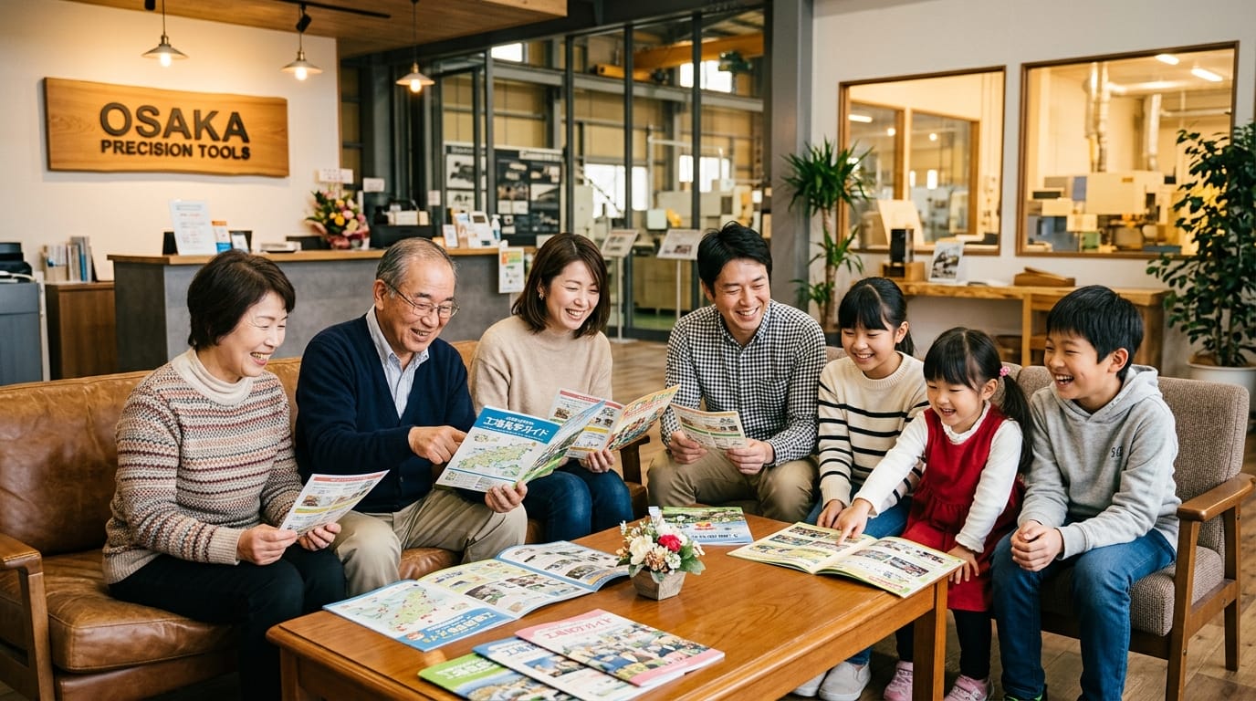 シニアと三世代で訪れる子連れ雨の日工場見学穴場のイメージ