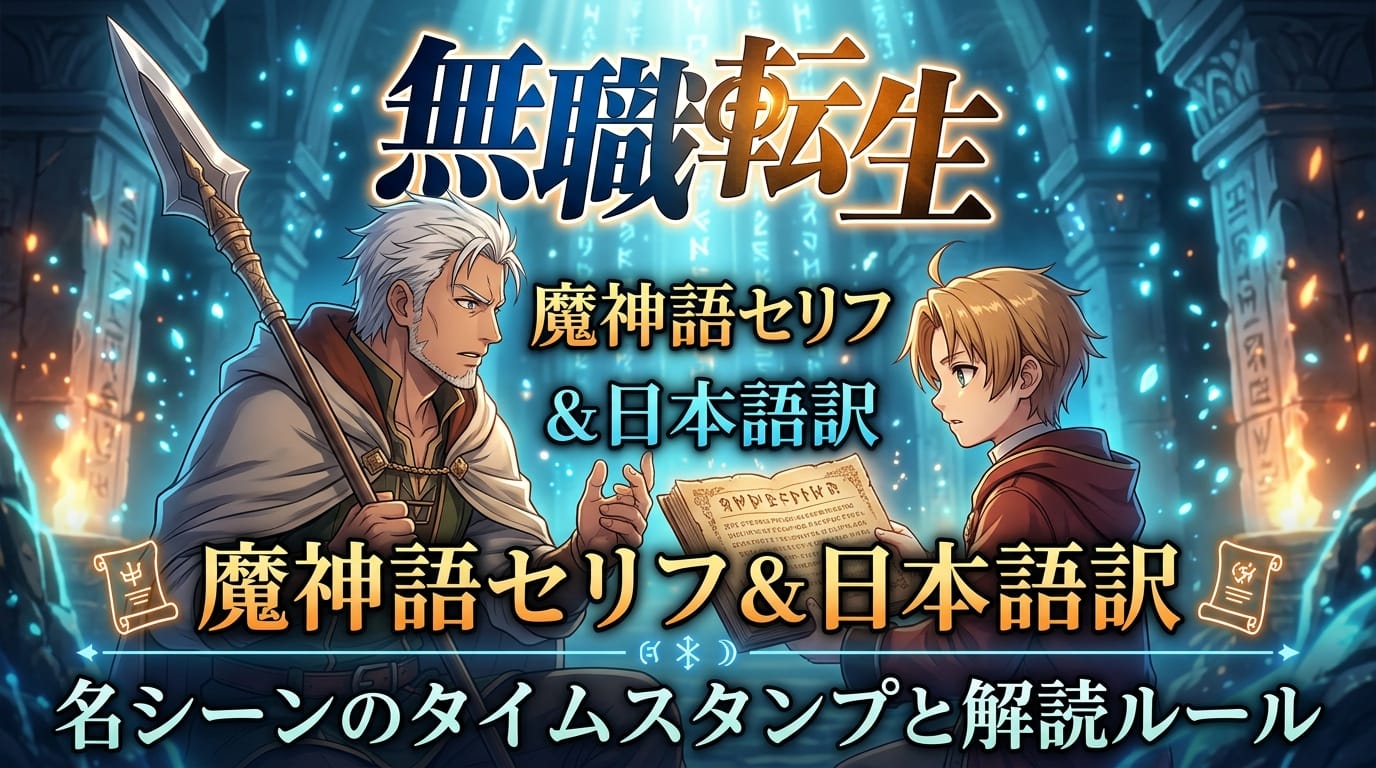無職転生の魔神語セリフと日本語訳まとめのアイキャッチ画像